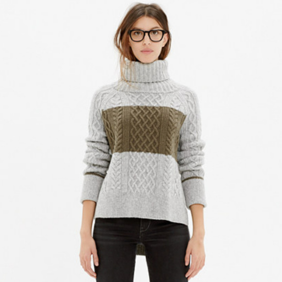 Madewell Sweaters - Madewell Cityblock Turtleneck Sweater Colorblock